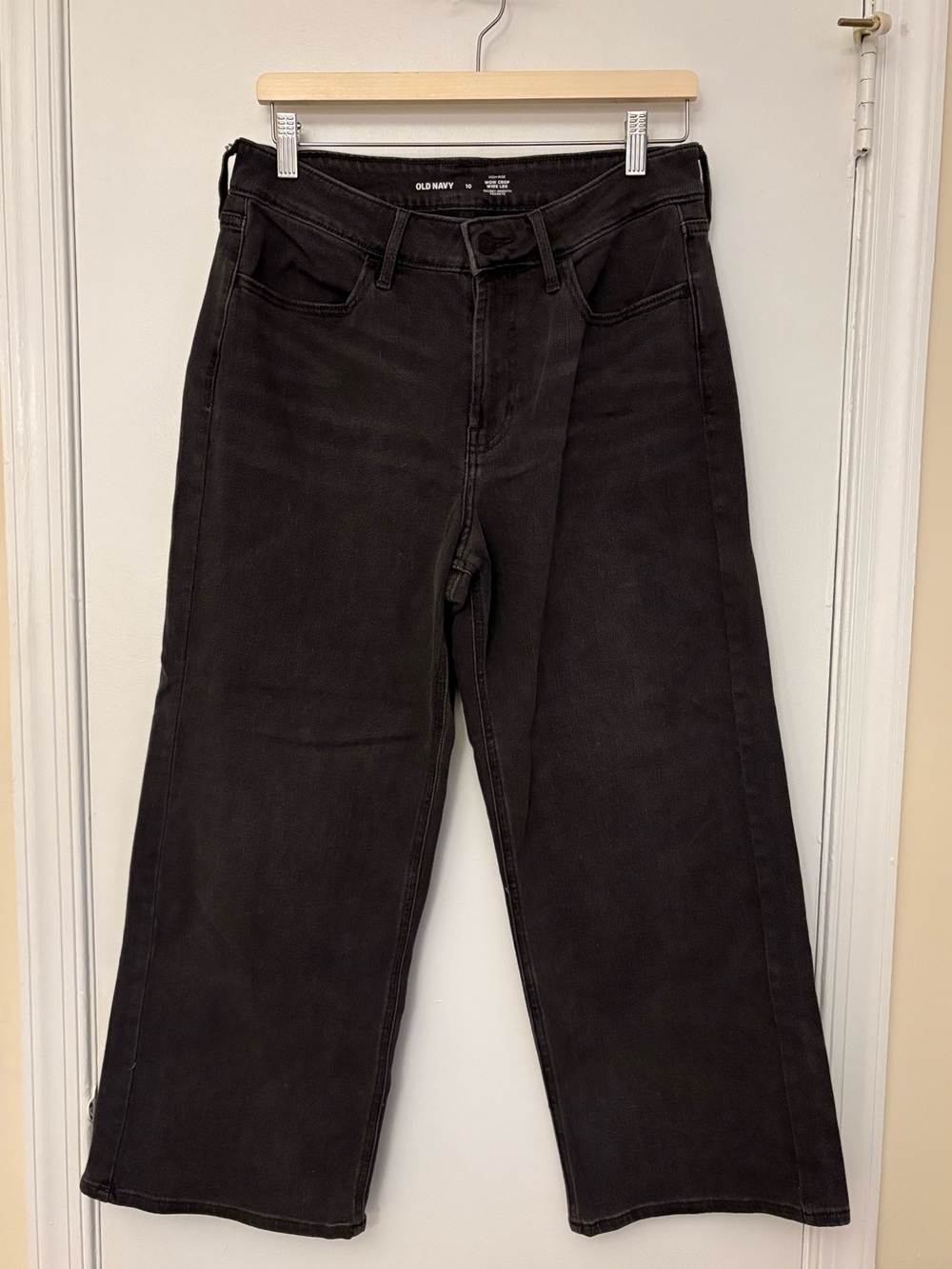 Old Navy Wow Crop Wide Leg Black Denim Jeans